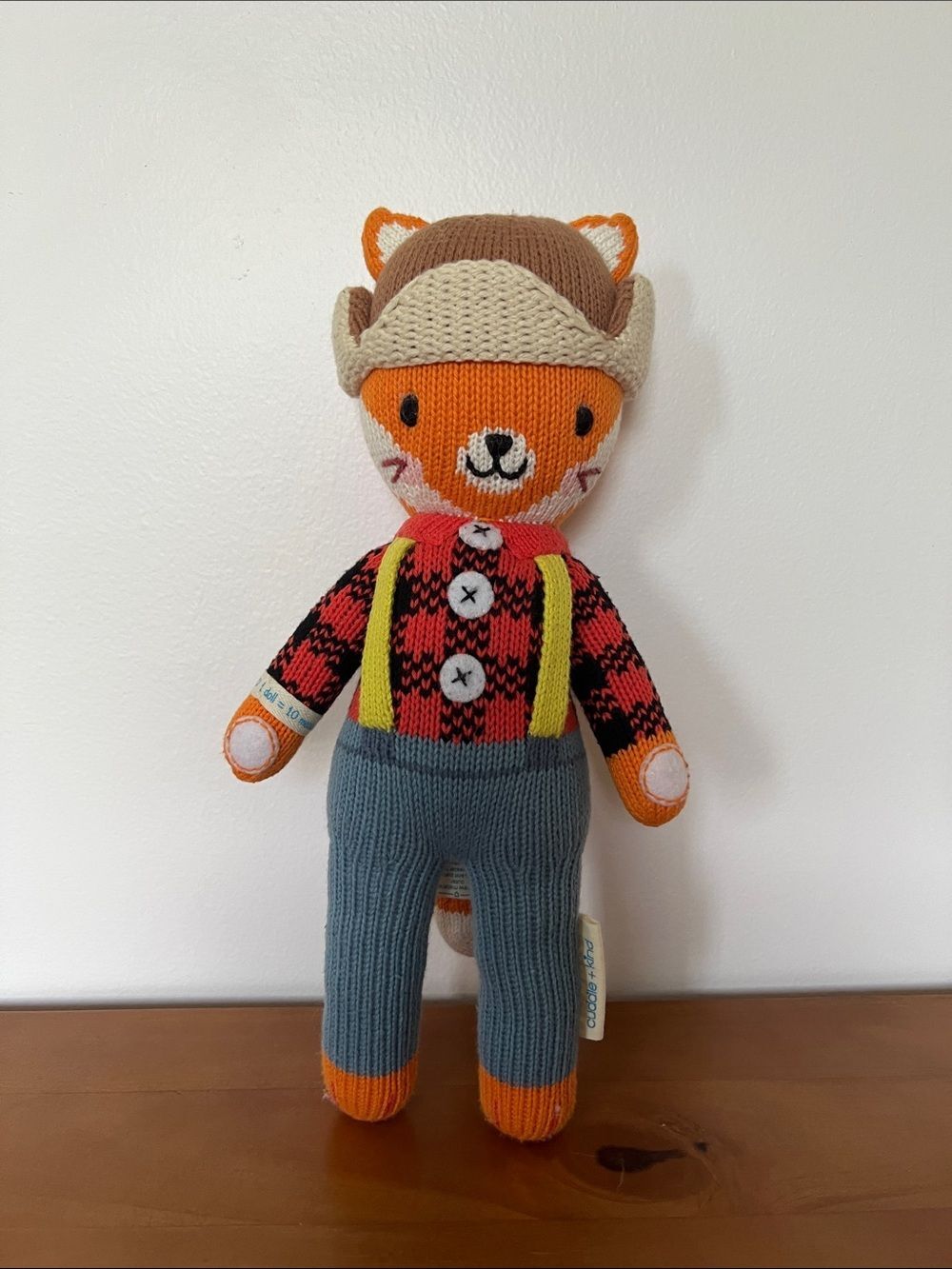 Cuddle + kind Wyatt the Fox, Knitted Orange Fox Plush